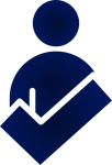 Graphic of a person with a check mark underneath them